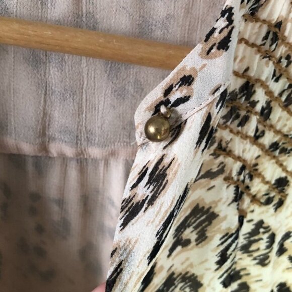 Joie Leopard Print Sleeveless 100% Silk Corie Shirt Size XS - Picture 6 of 9